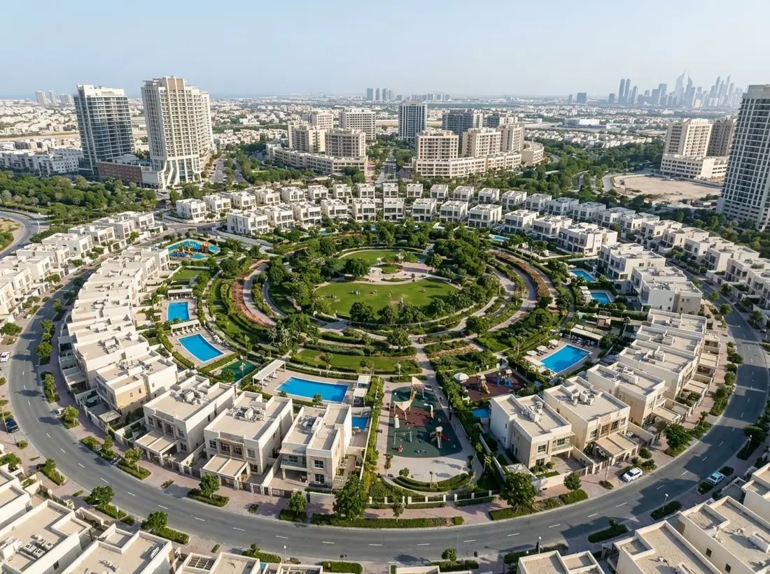 Parki, baseny i place zabaw w Jumeirah Village Circle