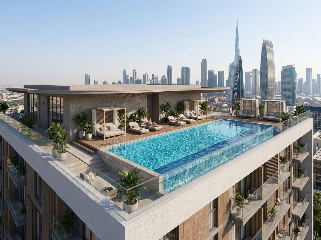 Basen i strefa relaksu w Stonehenge Residences