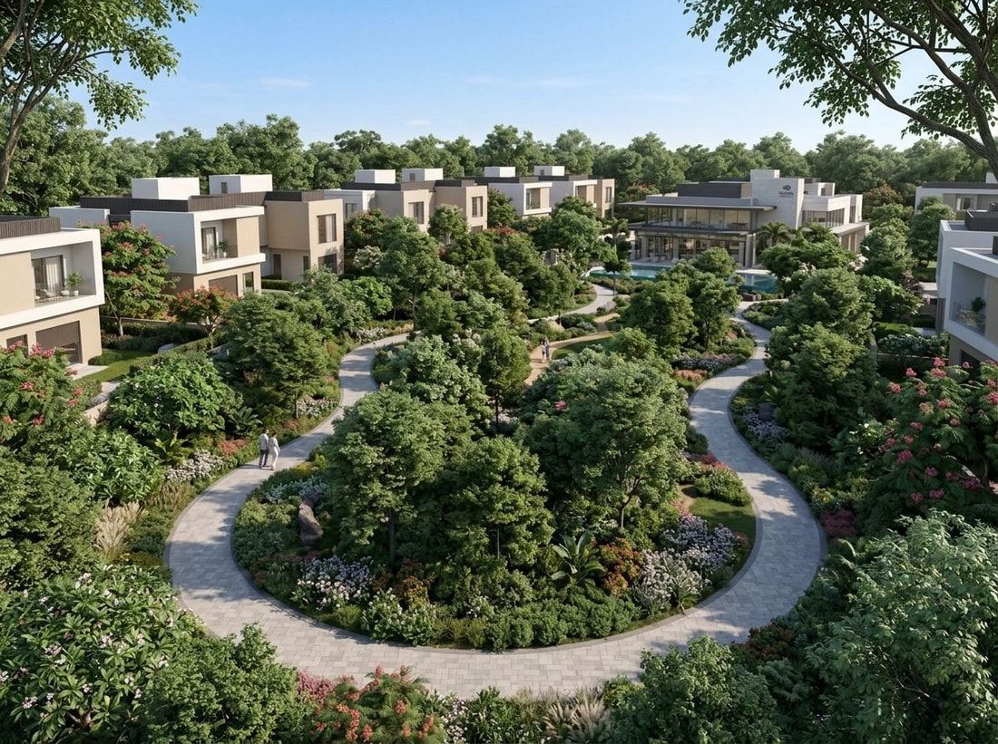 Leśny park i ścieżki spacerowe w Sobha Reserve