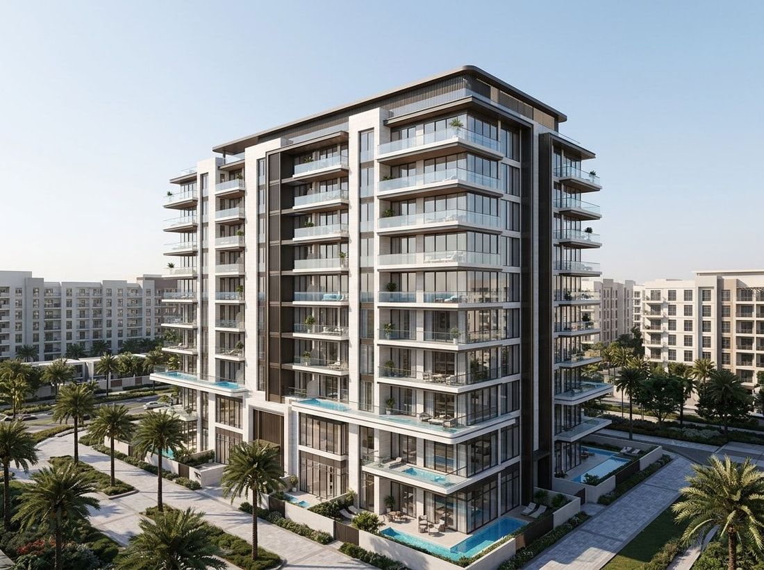 Fasada budynku Trussardi Residences w Al Furjan