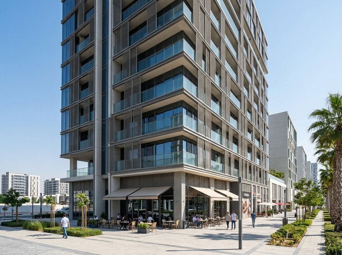Elewacja apartamentowca przy bulwarze The Pulse Boulevard