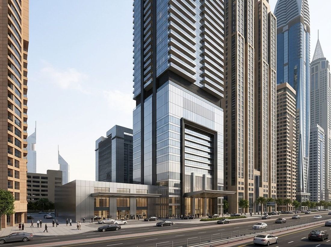 Fasada wieżowca Trump przy Sheikh Zayed Road