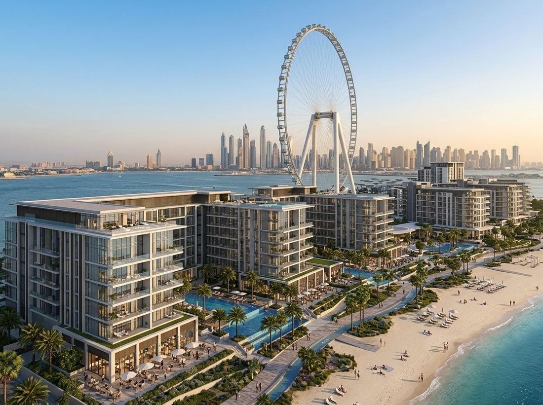 Nadmorskie luksusowe rezydencje na Bluewaters Island przy Ain Dubai