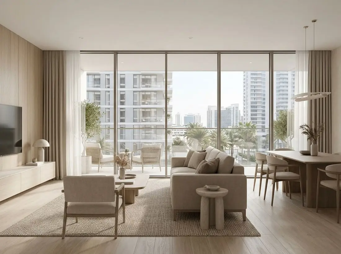 Wyciszone spa-owe wnętrze apartamentu w Vitality Residence