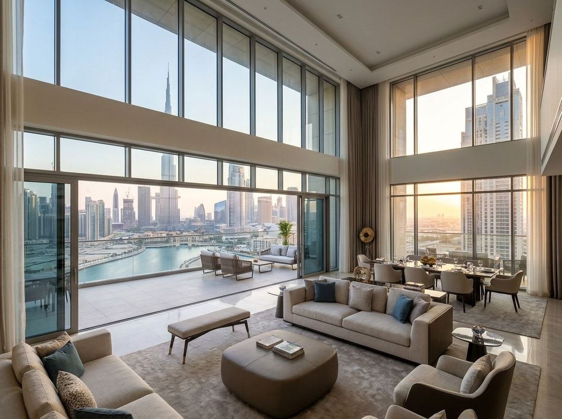 Przestronny penthouse z panoramą Dubaju w Amna Tower