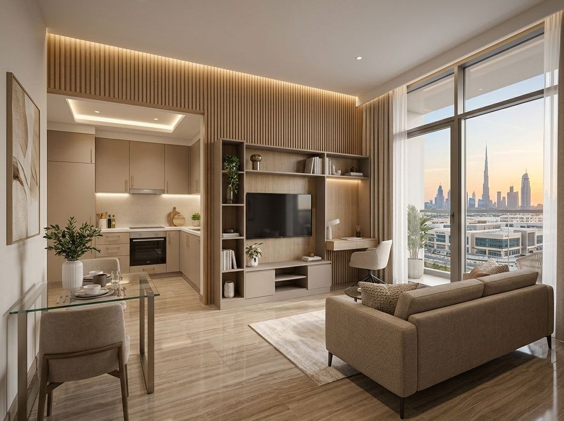 Efektywne, nowoczesne wnętrze apartamentu w Eden 3 by Meraki