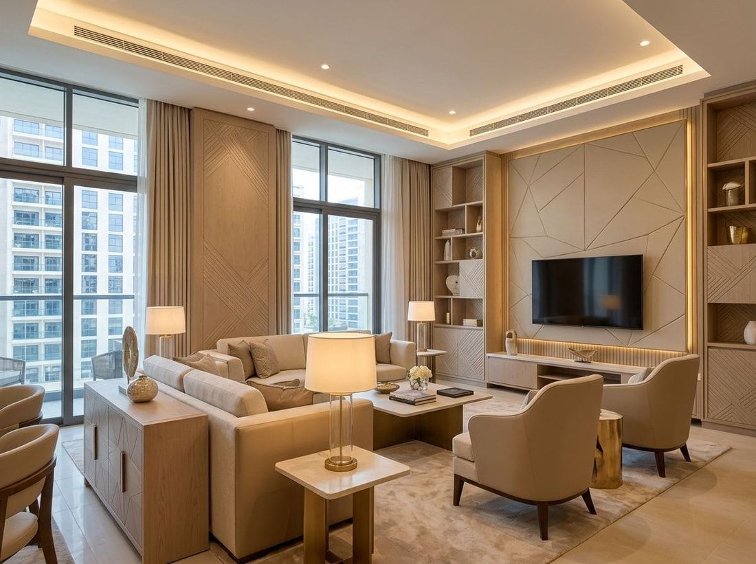 Salon apartamentu w Genesis by Meraki