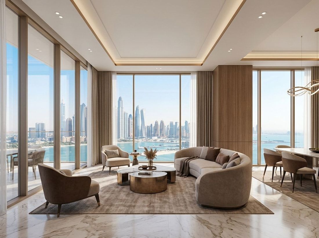 Dizajnerskie wnętrze apartamentu premium w One Sky Park