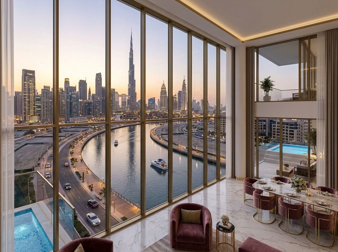 Apartament na wysokim piętrze z panoramą Dubaju